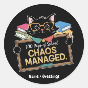 Sticker Rond 100 Jours d'école Comment ce professeur amusant a 