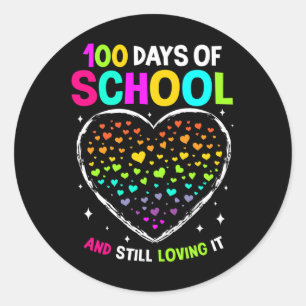 Sticker Rond 100 Jours D'École Fêtent Le 100E Jour De L'École B