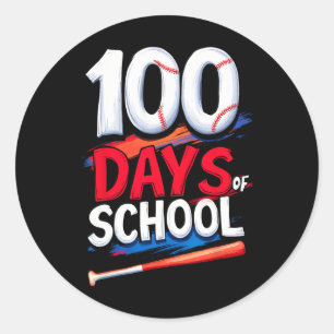 Sticker Rond 100 Jours D'École Vendent Des Enfants
