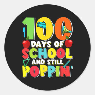 Sticker Rond 100 Jours Et Encore Poppin Costume Enfants 100E Jo