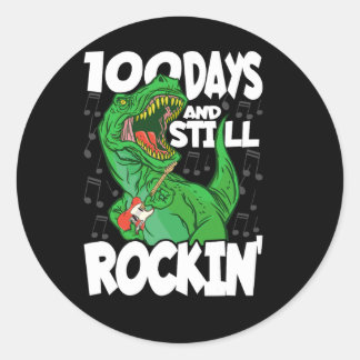 Sticker Rond 100 Jours Et Encore Rockin - 100 Jours De L'École 