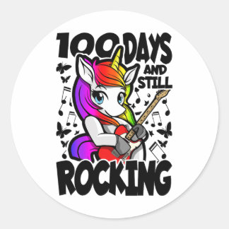 Sticker Rond 100 Jours Et Toujours En Foule - 100 Jours D'École