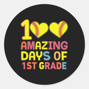 Sticker Rond 100 Jours Extraordinaires De 1Ere Classe Softbyll 