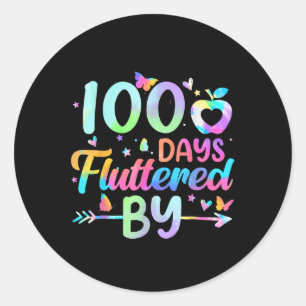 Sticker Rond 100 Jours Fluttered By - 100th Day Of School
