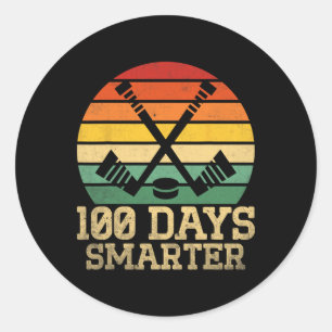 Sticker Rond 100 Jours Hockey Smarter 100 Jours D'École