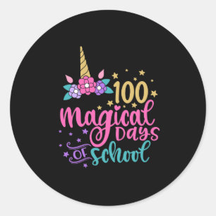 Sticker Rond 100 Jours Magiques D'École