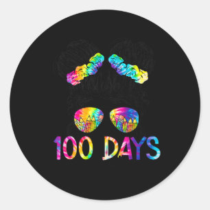 Sticker Rond 100 Jours Smarter Happy 100 Jours D'École Messy Bu