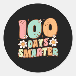 Sticker Rond 100 Jours Smarter Joyeux 100E Jour De L'École Supe