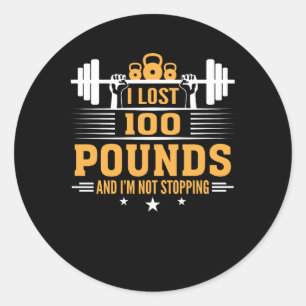 Sticker Rond 100 livres perdues de forme physique de arrêt d'I
