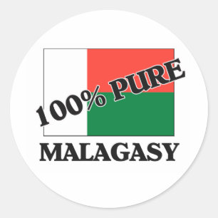 STICKER ROND 100% MALAGASIE