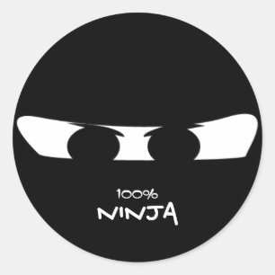 Sticker Rond 100% Ninja