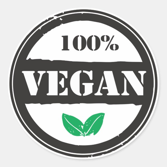 STICKER ROND 100 % VEGAN (Devant)