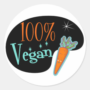 Sticker Rond 100% Vegan
