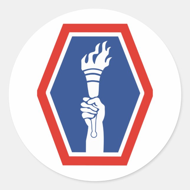 Sticker Rond 100e BN 442e infanterie (Devant)