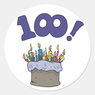 Sticker Rond 100e gâteau