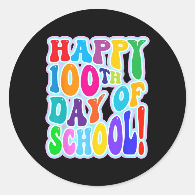 Sticker Rond 100e Jour De L'École 100 Jours De L'École 2 (Devant)