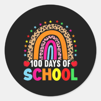 Sticker Rond 100e Jour D'Enseignants 100 Jours Pluie Plus Intel