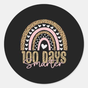 Sticker Rond 100ème Jour De L'École Enseignant 100 Jours Rainbo