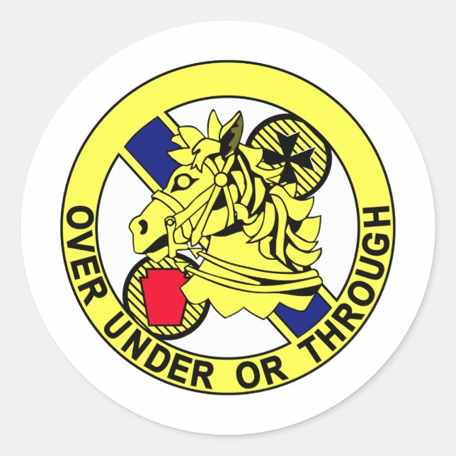 Sticker Rond 104e régiment de cavalerie-Insignia (Devant)