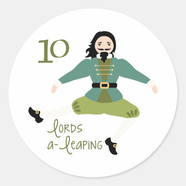 Sticker Rond 10 seigneurs A-Leaping (Devant)
