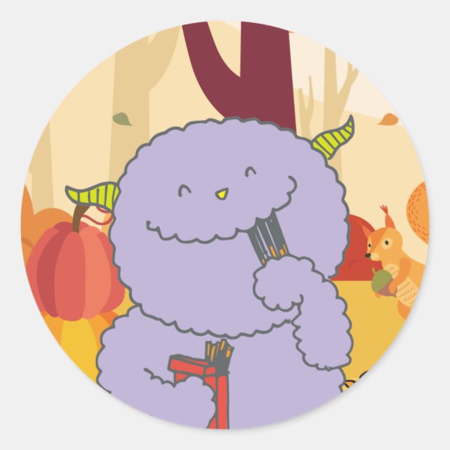 STICKER ROND 11月モンスターシール。 (Devant)