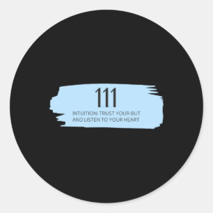 Sticker Rond 111 Angel Numéro Bleu