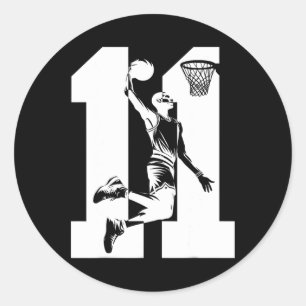 Sticker Rond 11 ans numéro 11 Sketll 11e anniversaire