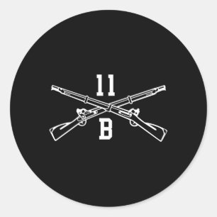 Sticker Rond 11B Bataillons d'infanterie croisés