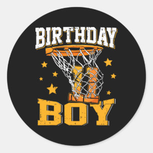 Sticker Rond 11e anniversaire Bysketbyll garçon 11 ans Bysketby