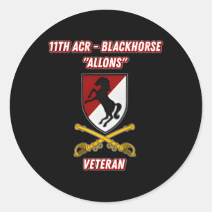 Sticker Rond 11E Bataillon De Cavalerie Blindée Pour Les Vols D