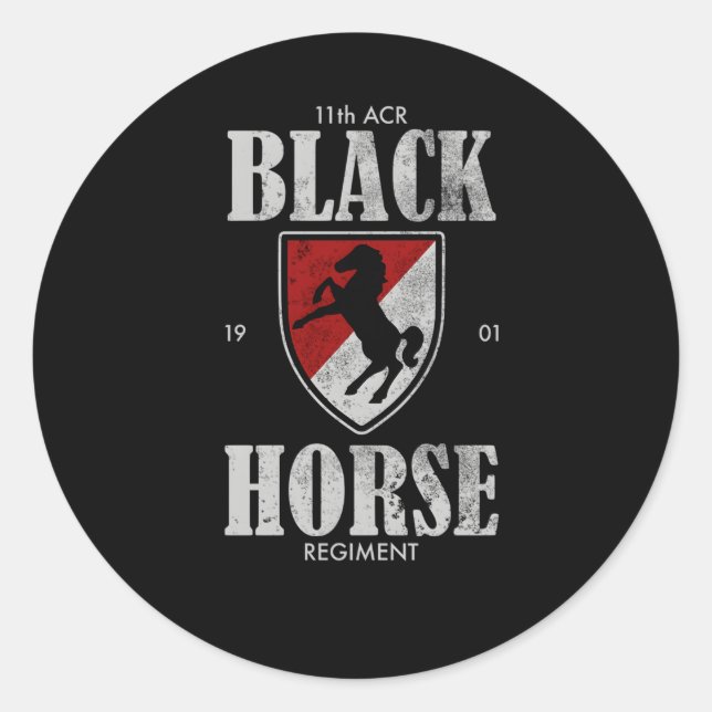 Sticker Rond 11Ème Régit De Cavalerie Blindée En Désarroi (Devant)
