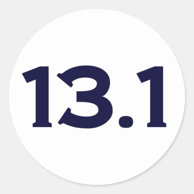 Sticker Rond 13,1 Semi-marathon (Devant)