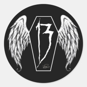 Sticker Rond 13 cercueils