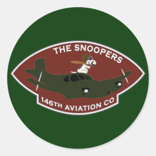 Sticker Rond 146th Avn Co - Rr Vietnam