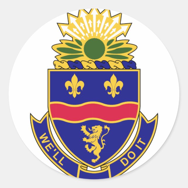 Sticker Rond 148e Régiment d'infanterie - Nous le ferons (Devant)