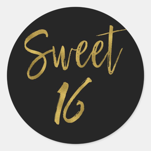 Sticker Rond 16 ans | SWEET SIXTEEN (Devant)