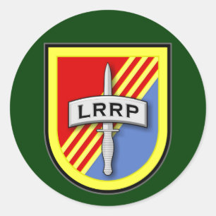 Sticker Rond 173d Airborne - 74e LRRP d'infanterie Viêt Nam Fla