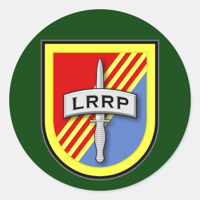Sticker Rond 173d Airborne - 74e LRRP d'infanterie Viêt Nam Fla (Devant)