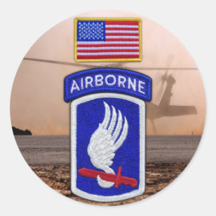 Sticker Rond 173e timbre des anciens combattants aéroportés Sti