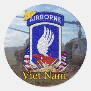 Sticker Rond 173rd guerre de Vietnam de brigade aéroportée