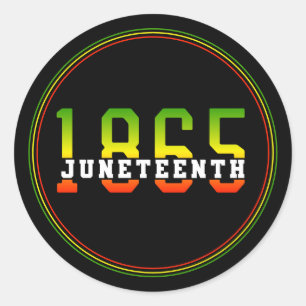 Sticker Rond 1865, 1865, fête de la liberté noire