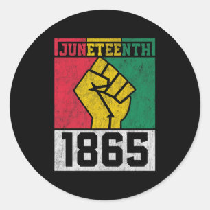 Sticker Rond 1865 Femmes Hommes de la 1865 Liberté afro-américa