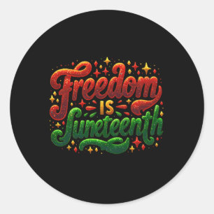 Sticker Rond 1865 : Le 11° anniversaire de la liberté en Afriqu