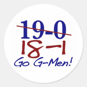 Sticker Rond 18-1 Go G-Men