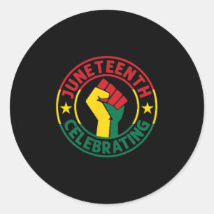 Sticker Rond 18 juin 1865 Fête de la liberté noire