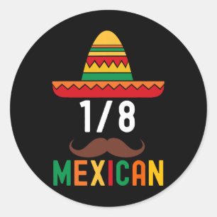 Sticker Rond 18 Mexicain Drôle Cinco De Mayo Sombrero Mustache
