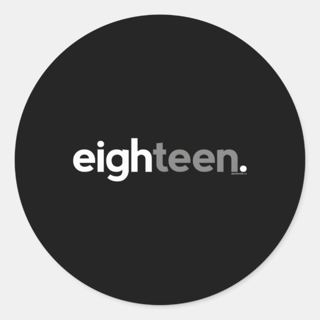 Sticker Rond 18Ème Pour Huitième Âge 18 Ans Py N (Devant)