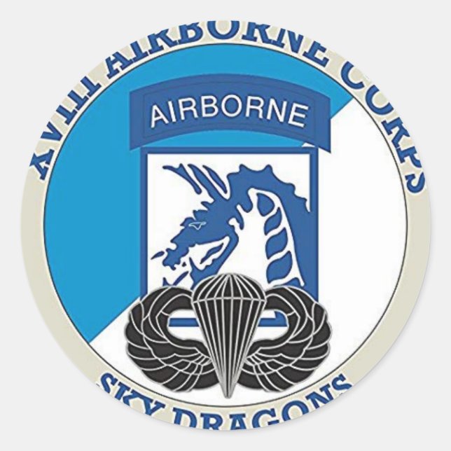 Sticker Rond 18th Airborne (Devant)