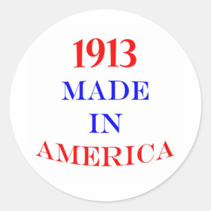 Sticker Rond 1913 a fait en Amérique
