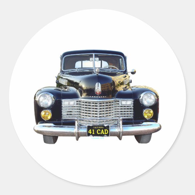 STICKER ROND 1941 CADILLAC (Devant)